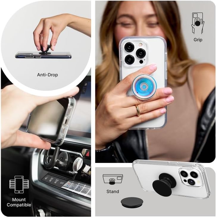 PopSockets Phone Grip with Expanding Kickstand, Adhesive Grip - Aurora Haze