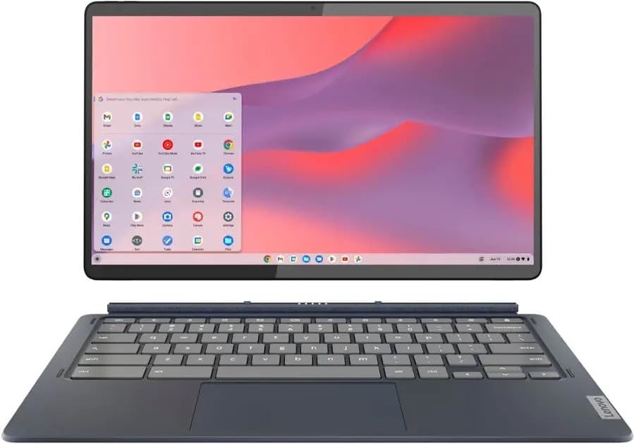 Lenovo - Chromebook Duet 5-13.3" OLED Touch Screen Tablet - 8GB Memory - 128GB SSD - with Stylus Pen - Abyss Blue