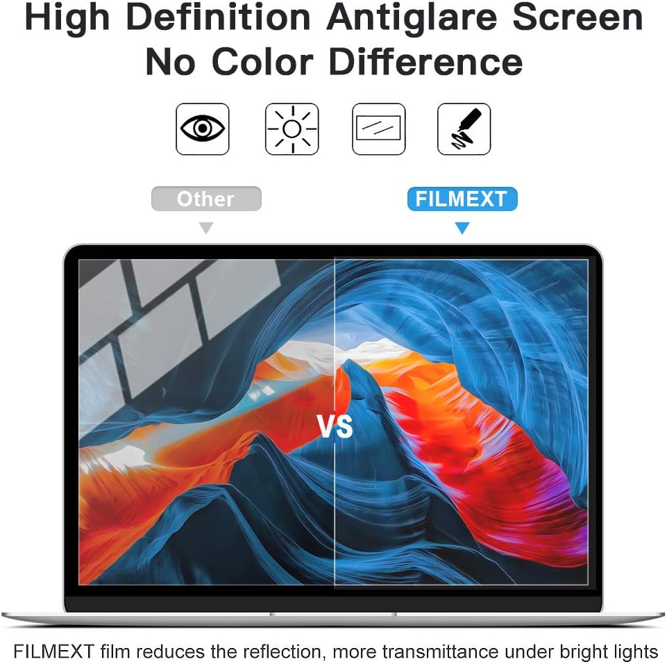 FILMEXT 2 Pack 13.3 inch Laptop Screen Protectors Eye Protection Anti Glare Anti Blue Light Screen Protector Compatible with major brands (Asus, Acer, HP, Dell, Toshiba, Lenovo 13.3"(16:9) Laptop"