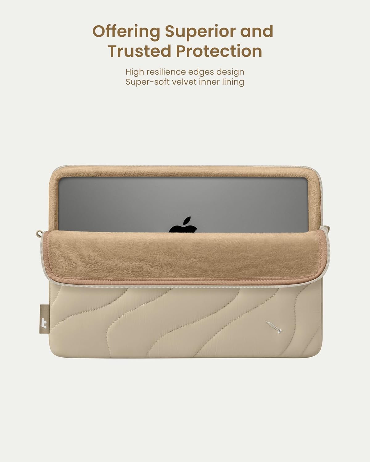 tomtoc 360 Protective Puffy Laptop Sleeve for 13-inch MacBook Air M4(2025)/M3/M2/M1 A3240 A3113, MacBook Pro M2/M1, iPad Air (M3/M2)/Pro M4, Quilted Soft Puffer Bag for 13-inch Surface Pro Copilot+PC