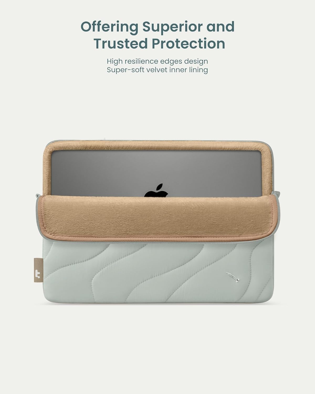 tomtoc 360 Protective Puffy Laptop Sleeve for 15-inch MacBook Air M4/A3241 2025, M3/A3114 2024, M2/A2941 2023, 15-inch Surface Laptop 7th(Copilot+ PC)/6/5/4/3, Quilted Puffer Soft Computer Case Bag