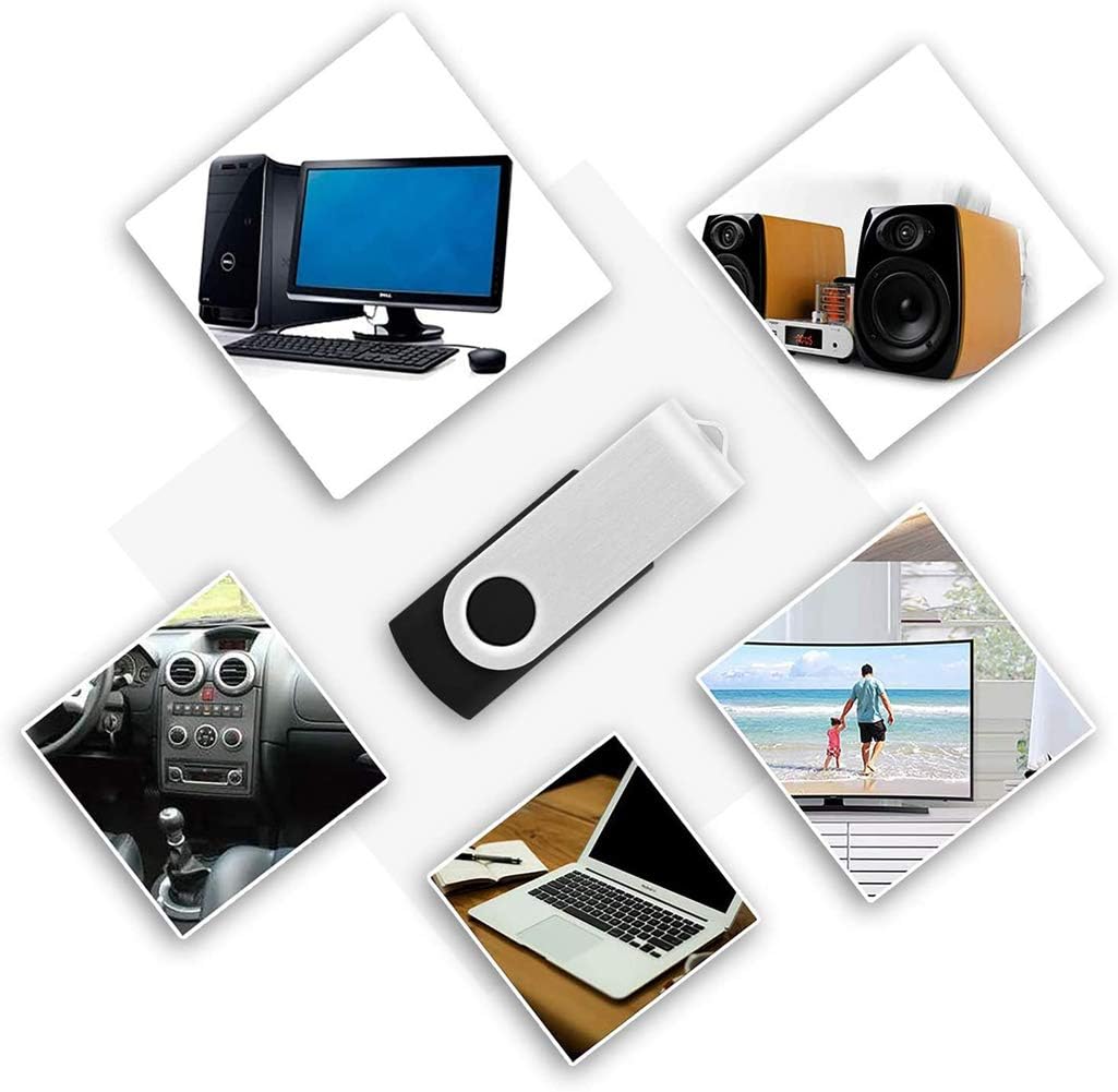 Wholesale 100 Pack 8GB Flash Drive Thumb Drive Flash Drives Swivel Memory Stick, Custom Logo, Black