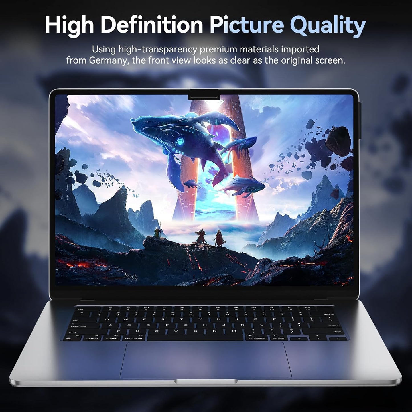 Privacy Screen Protector Compatible with MacBook Air M2 13.6 Inch (2022 Release), Easy On/Off Removable Anti Spy Blue Light Glare Shield Film Laptop Privacy Filter for Apple Mac Air 13" M2 (A2681)"