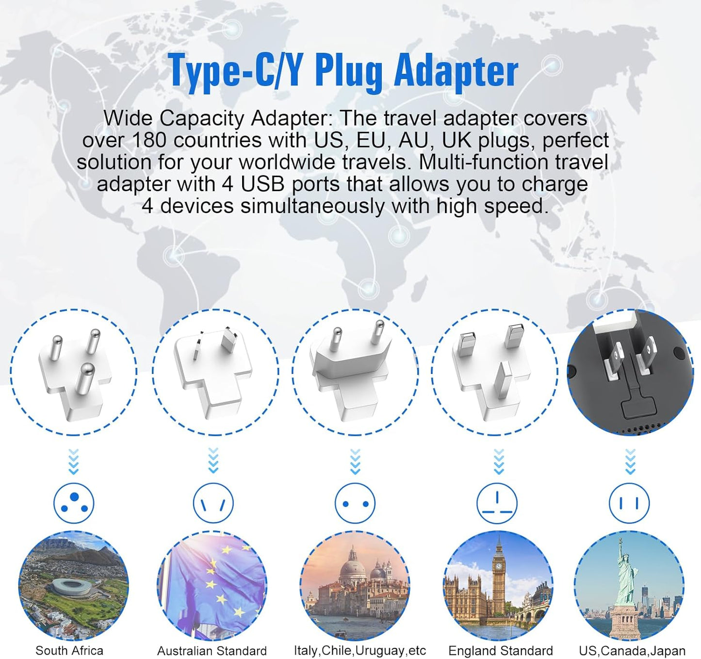 Voltage Converter Us to Europe, 220v to 110v Power Adapter, European Plug Power Converter 2500w, Transformer for Curly Hair Dryer, Travel Adapter Worldwide Step Down,