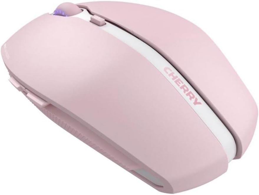 CHERRY GENTIX BT Wireless Bluetooth Mouse, Multi-Device Function for up to 3 Devices, Switchable Resolution (1000/2000 DPI), 7 Buttons and Scroll Wheel, Battery Operated, Black (Cherry Blossom)