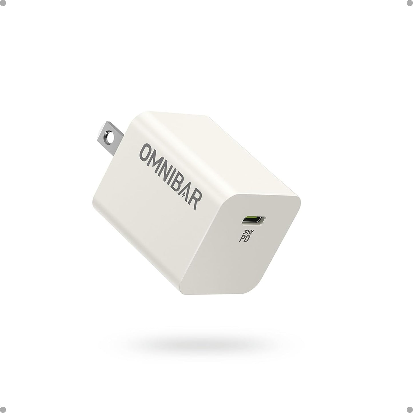 30W USB C Charger,GaN Fast Wall Charger Block,PD3.0 PPS USB-C Power Adapter for Google Pixel 9/9 Pro/9 Pro XL/8/8a/8 Pro/iPhone 16/15/14/13 and More Series, Galaxy, iPad, Compatible with MagSafe,White