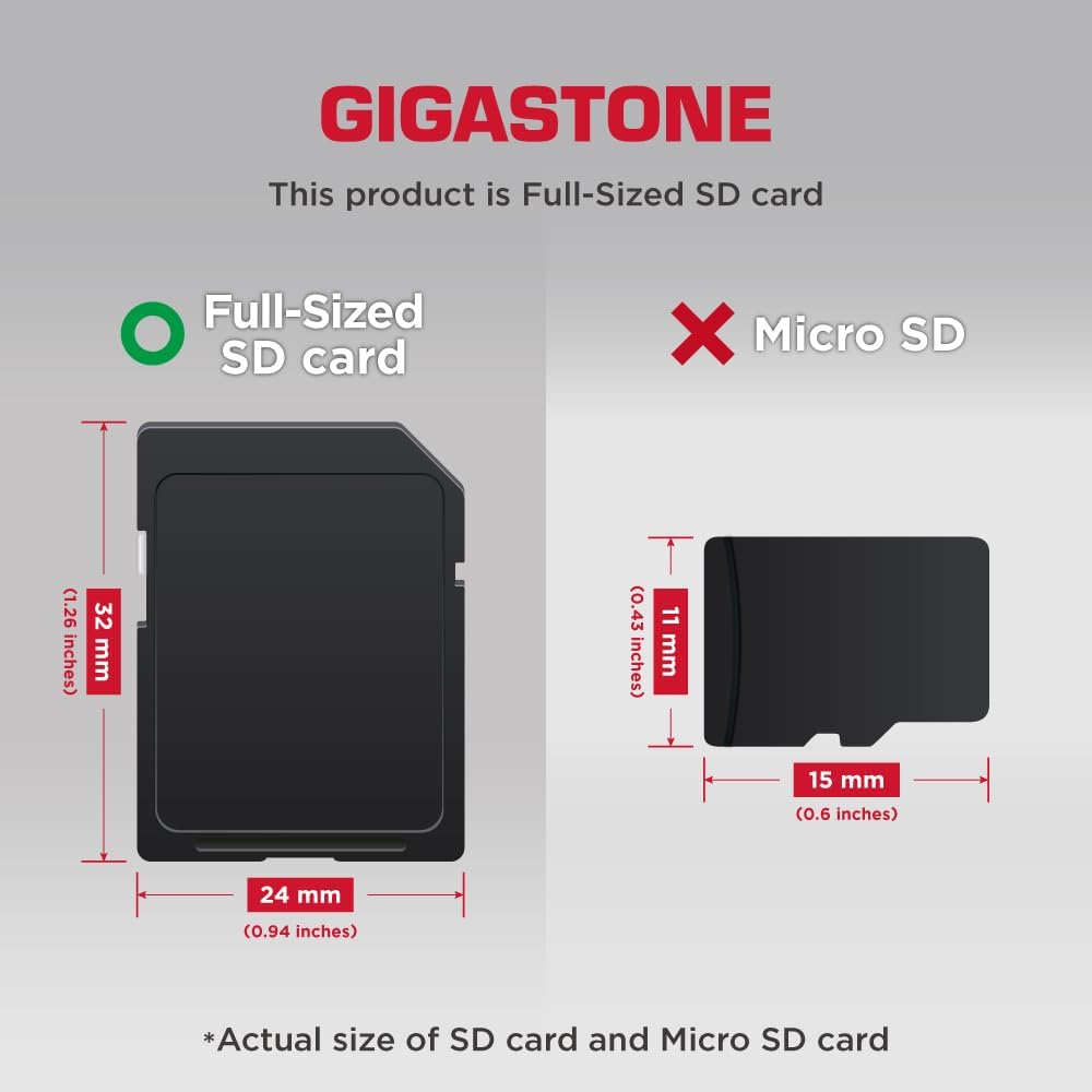 Gigastone 8GB SDHC Memory Card, Pack of 2, High Speed for Reserving Photos, Videos, Music, Voice Files, Camcorder, Camera, Recorder, PC, Mac, Class 10