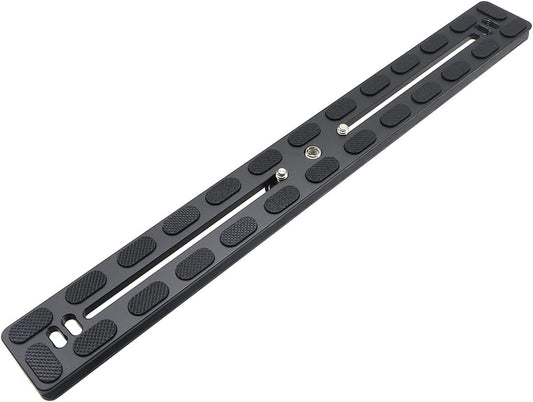 PU-350 350mm Universal Long Quick Release Plate Dual Dovetail Slide Rail with D-Ring Screw for Ball Head Tripod Mount DSLR Camera Arca Swiss Compatible