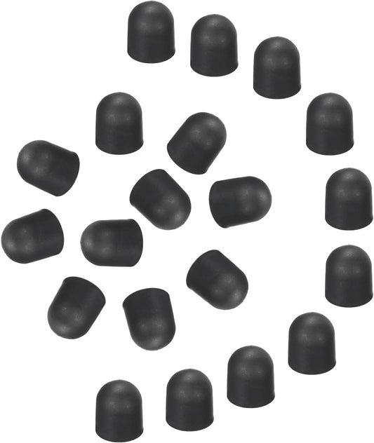 MECCANIXITY 20Pcs Replacement Stylus Pen Tips 5mm Conductive Capacitive Touch Screen Pens Tips Silicone Rubber, Black