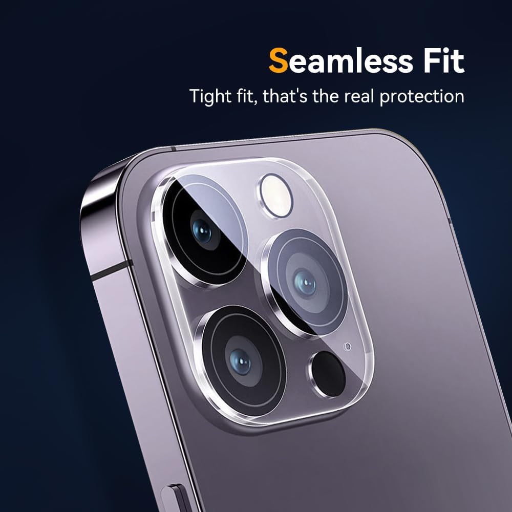 Camera Lens Protector for iPhone 13 Pro 6.1" & iPhone 13 Pro Max 6.7",9H Tempered Glass，Ultra HD, Scratch Resistance Easy to Install，Case Friendly，[Does not Affect Night Shots] 3-Pack
