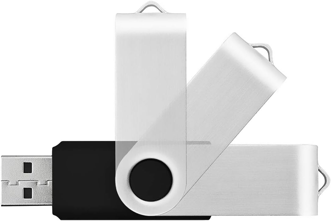 Aiibe 16GB USB Flash Drives - 50 Pack Bulk Thumb Drives, USB 2.0, Zip Drives Wholesale, Black
