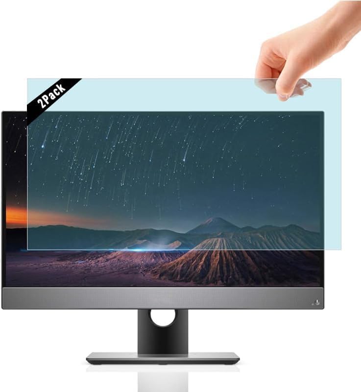 [2 Pack 27 inch Removable Anti-Glare Blue Light Screen Protector for 16:9 Computer Monitor Display– Anti-Glare, Anti-Scratch, PC Anti-UV Eye Protection Filter Film