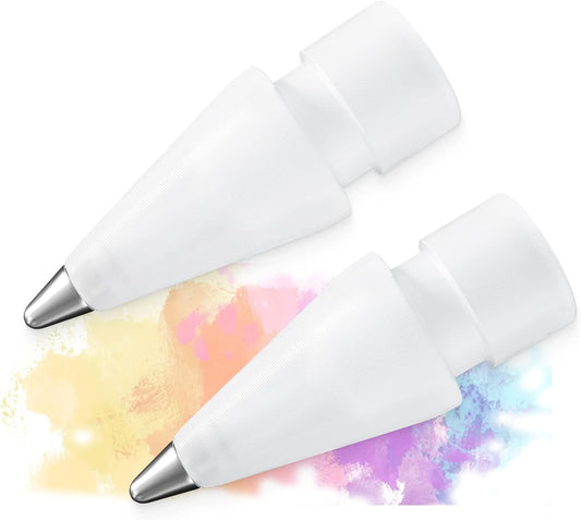 REEYEAR Realistic Fine Point Pencil Tips fits for Apple Pencil 2nd 1st Generation USB-C Version, Fine Tips Paperfeel Ipad Pro Pen 1st 2 Gen Replacement Nibs fits for Artists,Note-takers,White