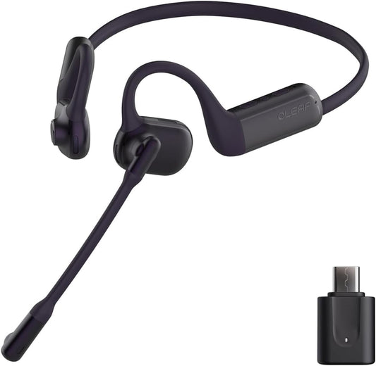 Pilot P200b Pro Wireless Headset with Mic for Work,50dB AI Noise Cancelling Microphone Headphones for Call,Bluetooth 5.3 Open Ear Computer Headset with Microphone & USB-C for Office,Meetings,WFH