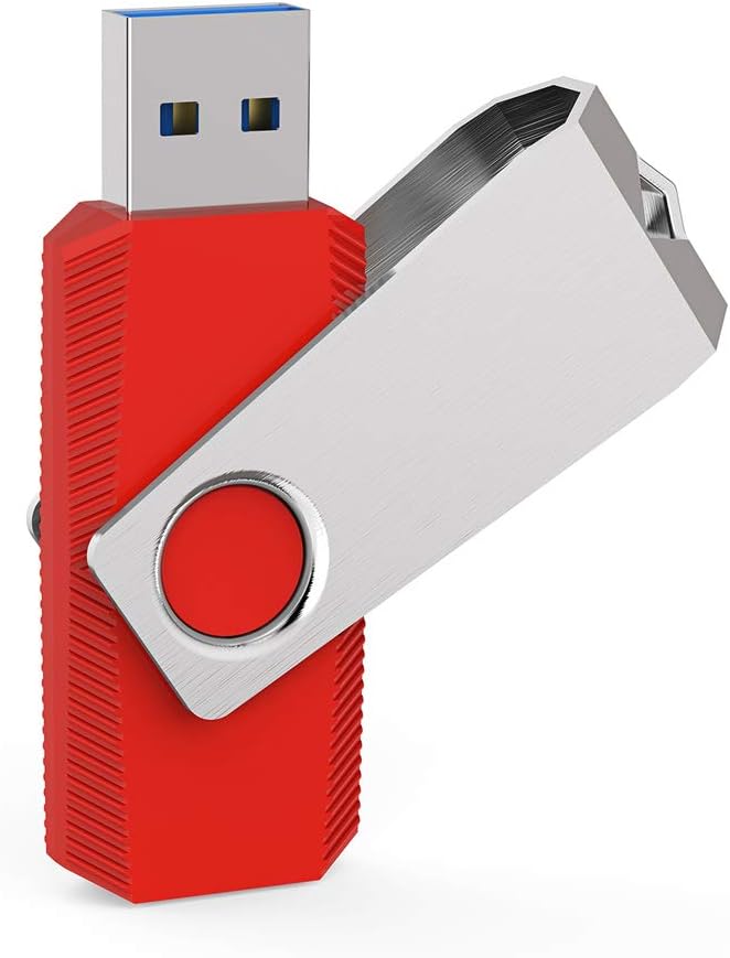 Aiibe 5 Pack 64 GB Flash Drive 64GB USB Flash Drive Thumb Drive 64 GB USB 2.0 Flash Disk Jump Drive Multi Pack USB Stick Zip Drives 64GB with Led Light (64G, 5 Colors: Black Red Cyan Green Purple)