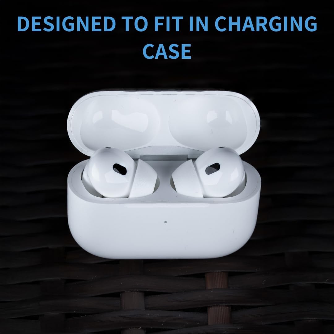 Comply TrueGrip MAX | Premium Memory Foam Replacement Earbud Tips for Apple AirPods Pro 1 & 2 | Long Lasting Comfort, Extreme Durability, Secure Fit, Superior Noise Isolation| White (Small) (1 Pair)