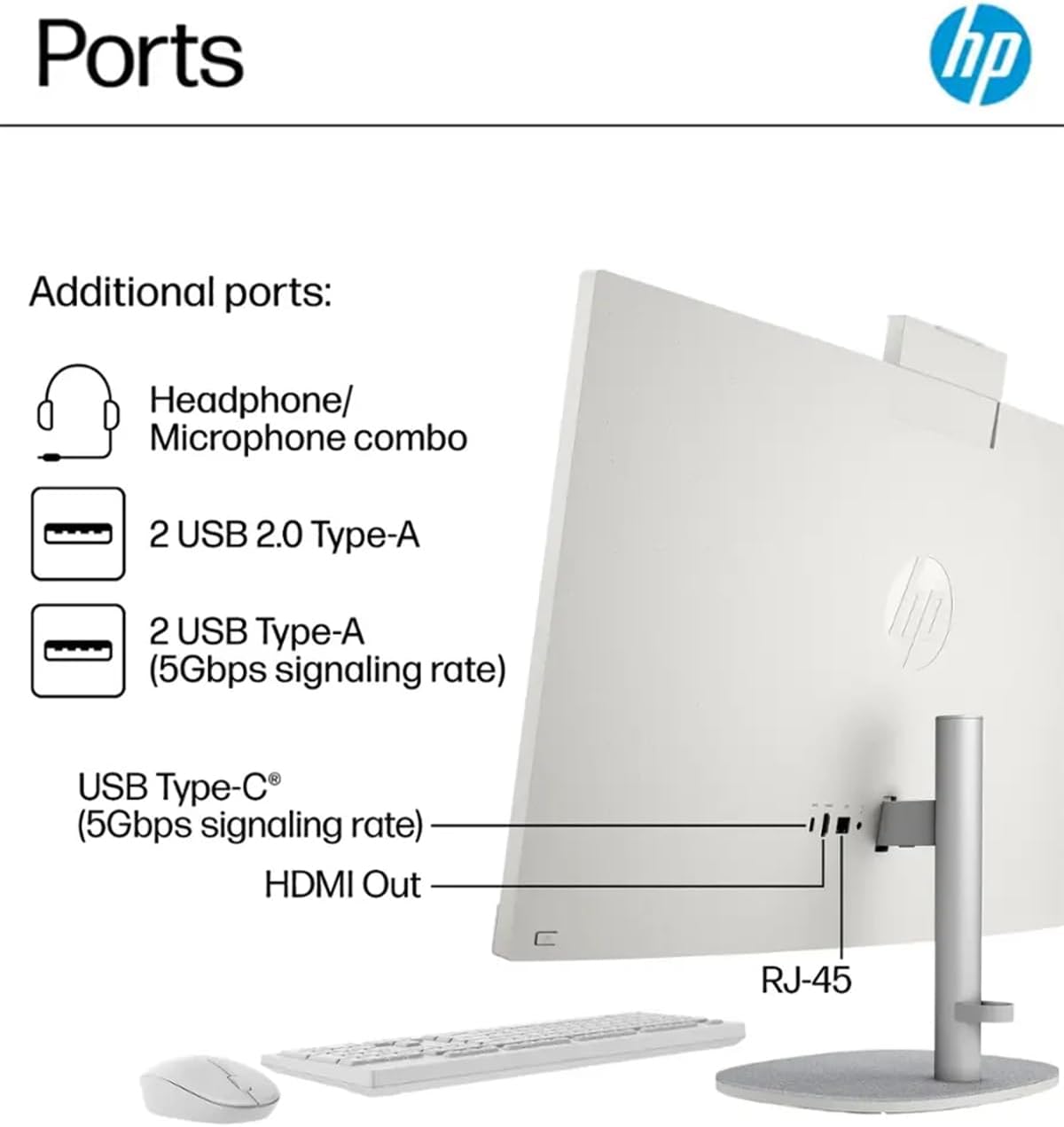 HP All-in-One Desktop - 27'' FHD Touchscreen Computer, Windows 11 Pro, Intel 12-core Ultra 7 155U(Beats i7-1355U), Wi-Fi 6, Bluetooth, Adjustable Height, Anti-Glare (64GB RAM | 1TB SSD)