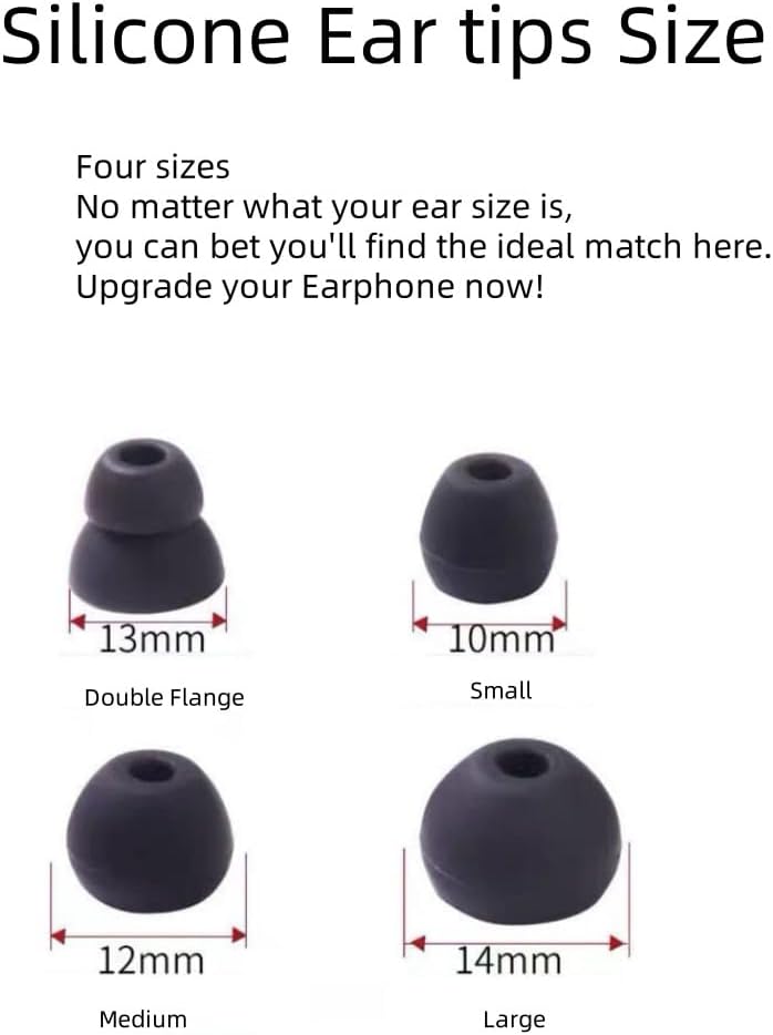 Replacement Ear Tips for Beats Urbeats2.0 Tour2.0 ibeats Beats x, Beats Flex Secure Fit for Powerbeats Pro Silicone Earbuds Washable Sweat-Resistant Noise Isolation 8 Pairs (Dark Grey)