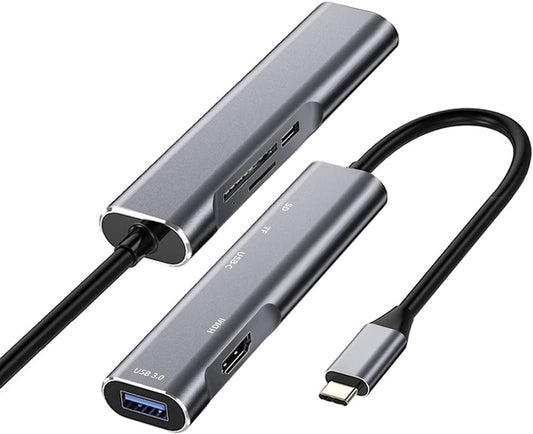 USB C to HDMI Adapter for Samsung DeX,DeX Station for Galaxy S25/S24/S23/S22/Note20/10/Tab S9/S8/S7,DeX hub with HDMI 4K,USB3.0,PD 60W,SD/TF Card Slot,Steam Deck,Nintendo Switch