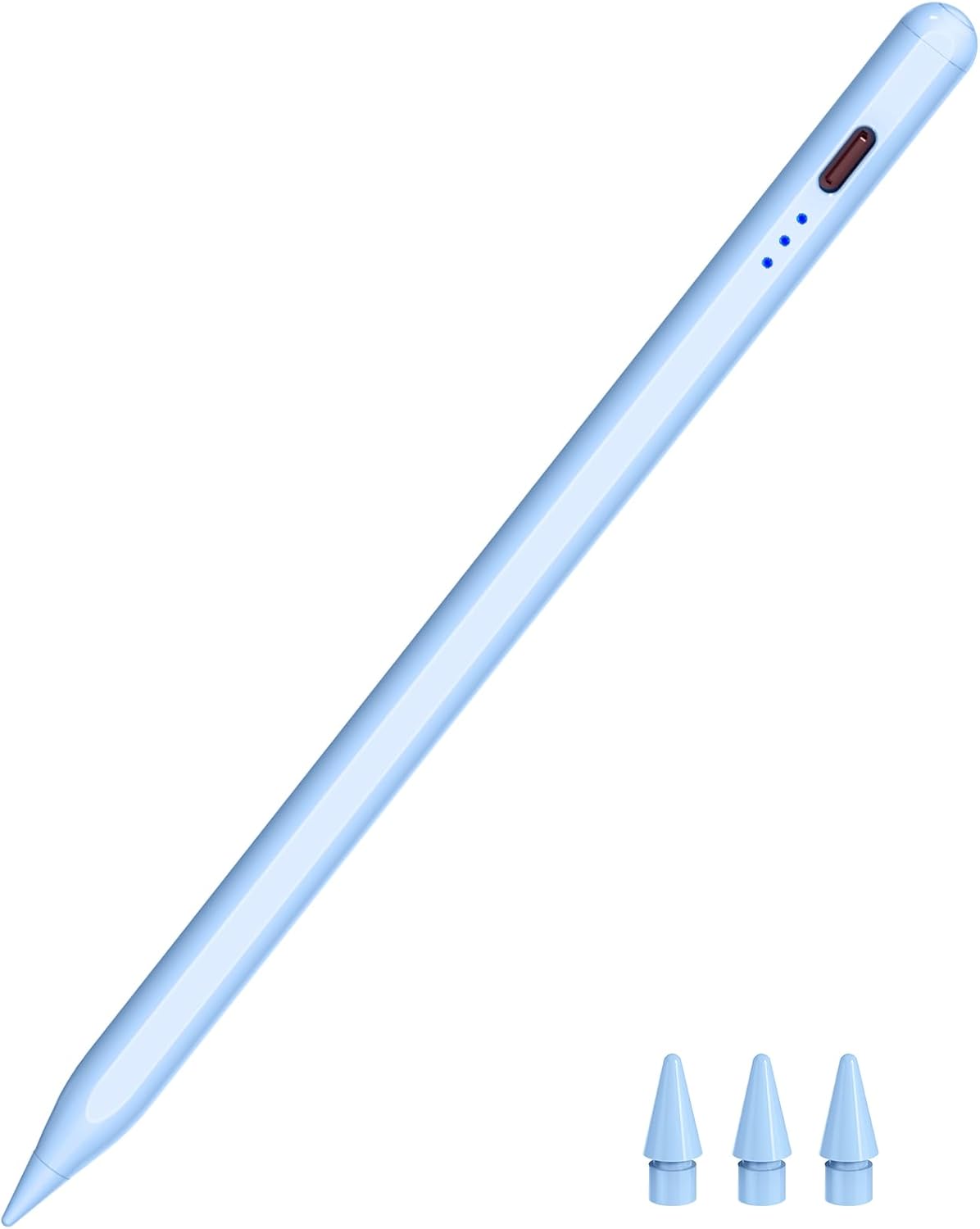 Pen for iPad 2018-2025, HATOKU 15 Mins Fast Charging Pencil 1st Gen with Tilt & Palm Rejection Compatible with iPad Air 3/4/5/M2/M3, iPad mini 5/6, iPad 6/7/8/9/10/11, iPad Pro 11"/12.9"/M4 (Blue)