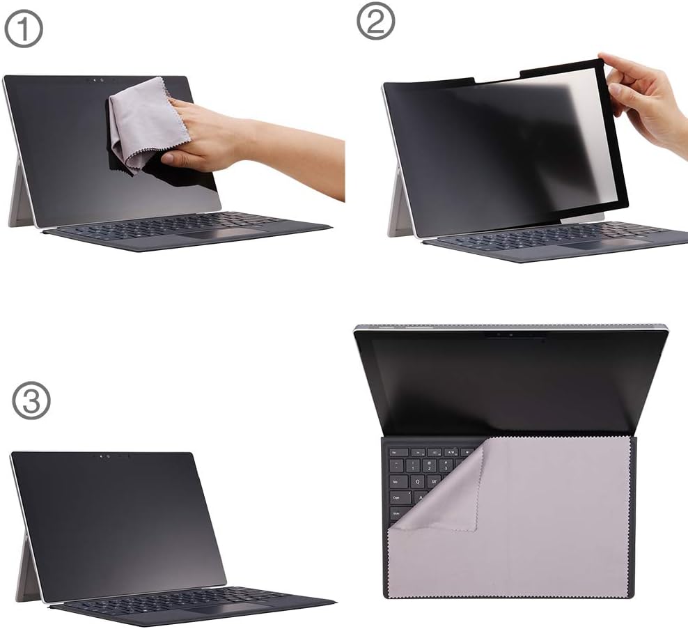 for Microsoft Surface Laptop 1/2/3/4/5 th Gen 13.5 inch Fully Removable Privacy Screen Protector Filter, Anti-Spy Filter Anti-Glare (for Surface Laptop 1/2/3/4/5 th 13.5" Privacy Screen Protector)"