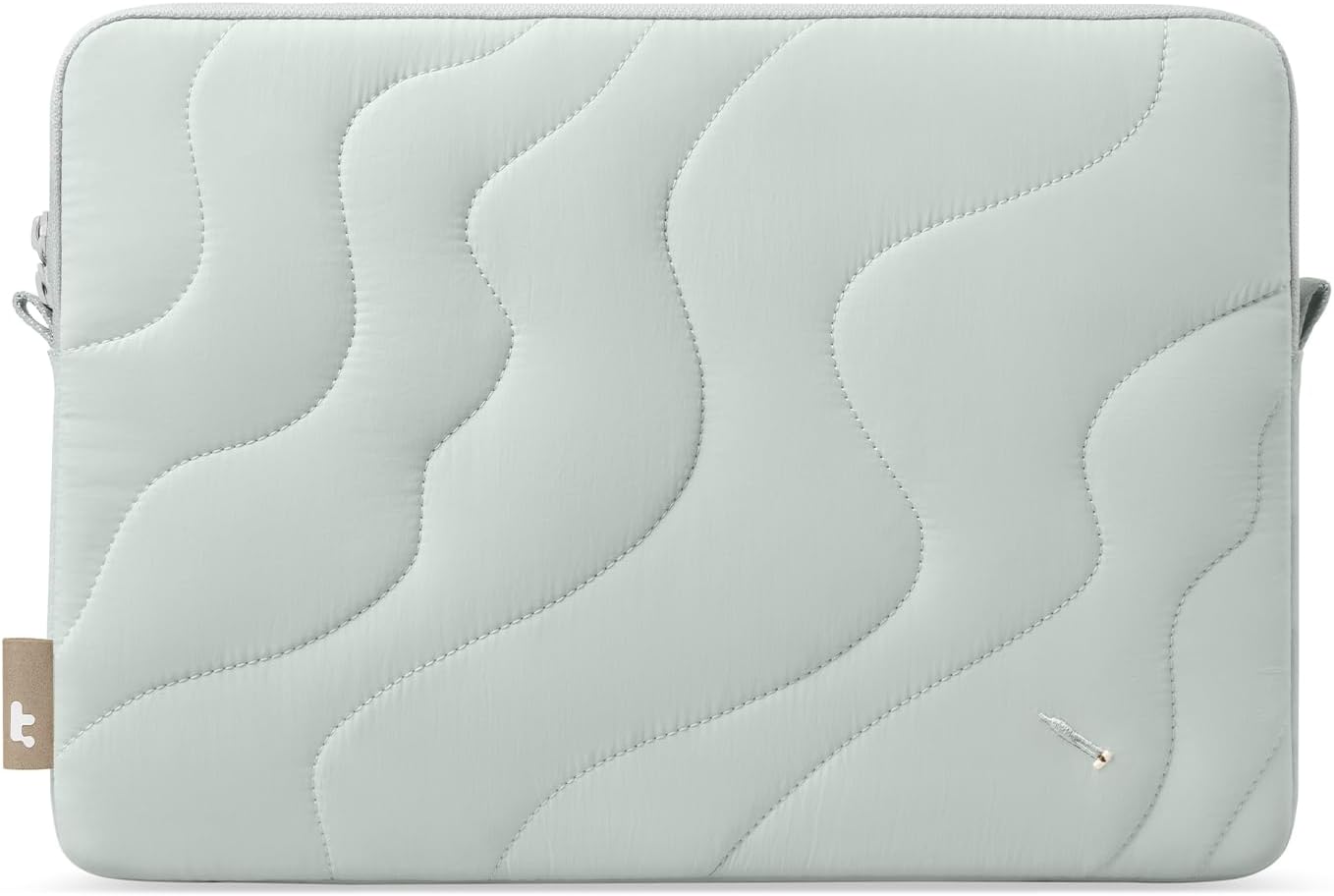 tomtoc 360 Protective Puffy Laptop Sleeve for 15-inch MacBook Air M4/A3241 2025, M3/A3114 2024, M2/A2941 2023, 15-inch Surface Laptop 7th(Copilot+ PC)/6/5/4/3, Quilted Puffer Soft Computer Case Bag