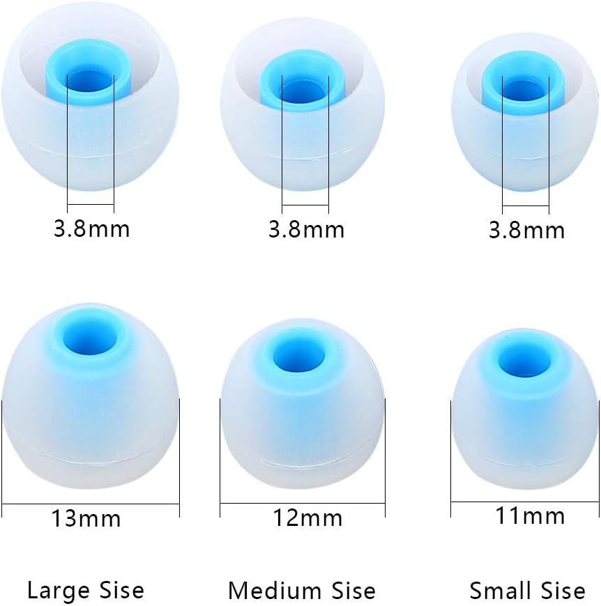 Earbuds Replacement Tips - 9 Pairs SML Eartips Eargels