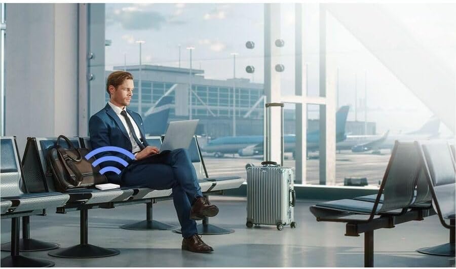 ASUS RT-AX57 Go - AX3000 Dual Band WiFi 6 (802.11ax) Travel Router, Support 4G/5G Mobile tethering&Public WiFi (WISP) Mode, Subscription-Free Network Security, VPN Features, AiMesh, Guest Portal