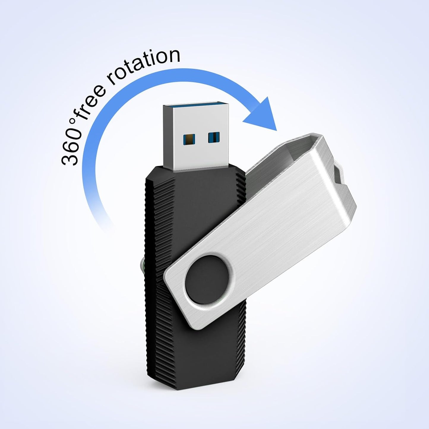 TOPESEL USB Flash Drive 5 Pack 16GB USB 3.0 Flash Drive Memory Stick USB Drive Thumb Drives USB Stick USB3.0 Thumb Drives (16GB 5PCS, Black)