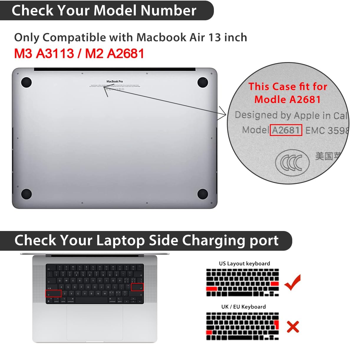 Compatible with 2025 2024 2023 2022 MacBook Air 13 inch Case M4 A3240 M3 A3113 M2 A2681, Hard Shell&Keyboard Cover&Screen Film&Webcam Cover for New M4 Mac Air 13.6 inch with Touch ID, Lotus