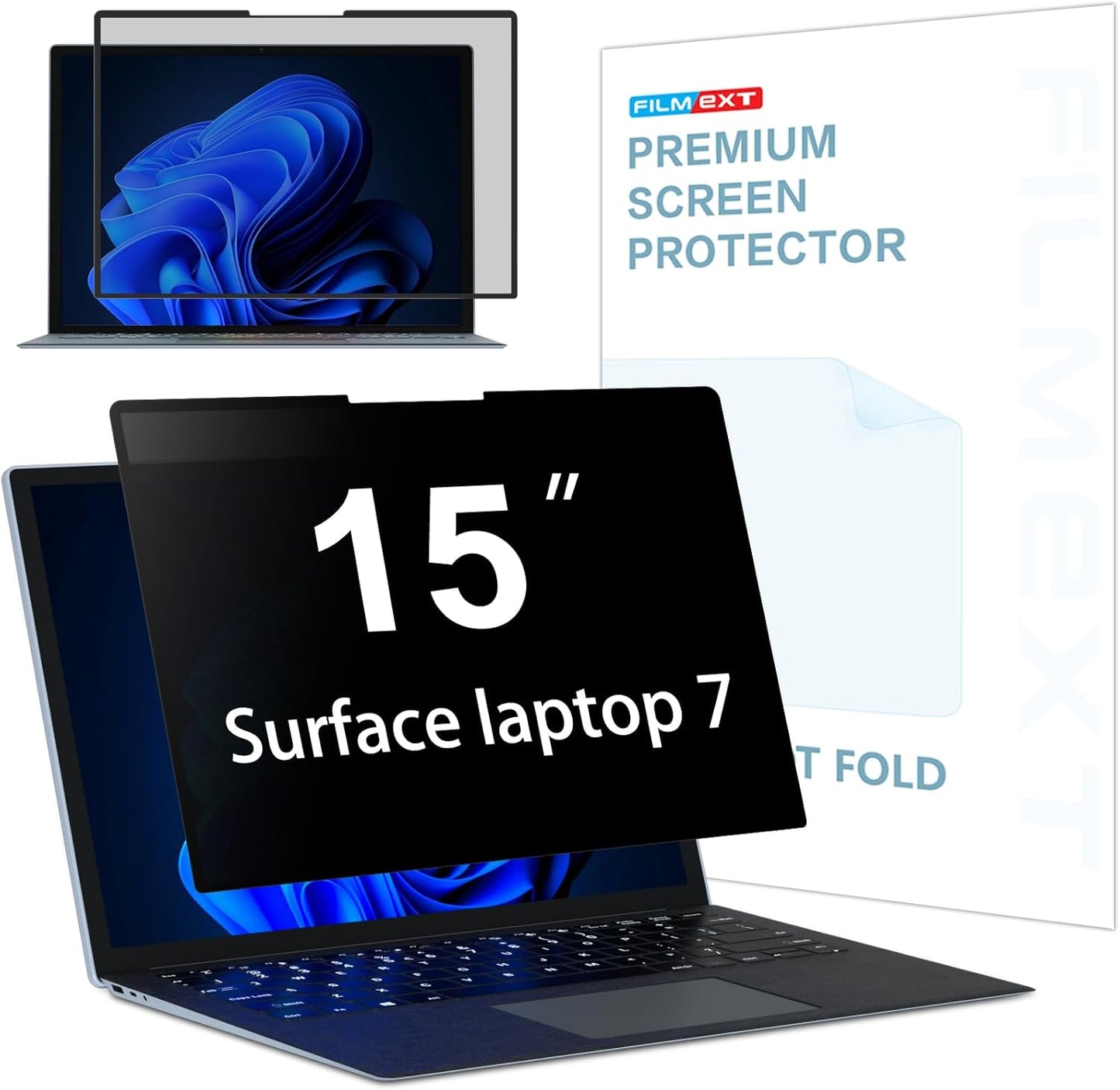 FILMEXT Privacy Screen for Microsoft Surface Laptop 15 inch 7th Model 2037/2108, Removable Anti-Spy Filter Anti-Glare (for Surface Laptop 7th 15" Privacy Screen Protector 2024)"