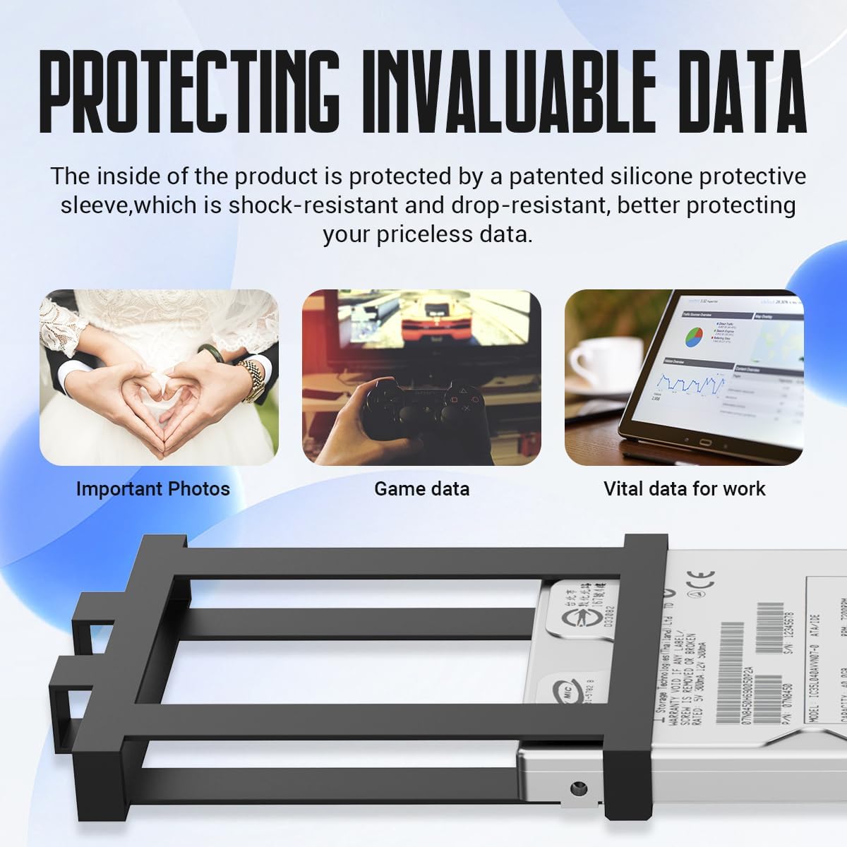 Portable External Hard Drive Storage Expansion Mobile HDD USB 3.0 for PC, Mac, Desktop, Laptop, PS4, PS5, Xbox One X/S, Xbox 360, Xbox Series X/S, Office & Game (Black, 750GB)