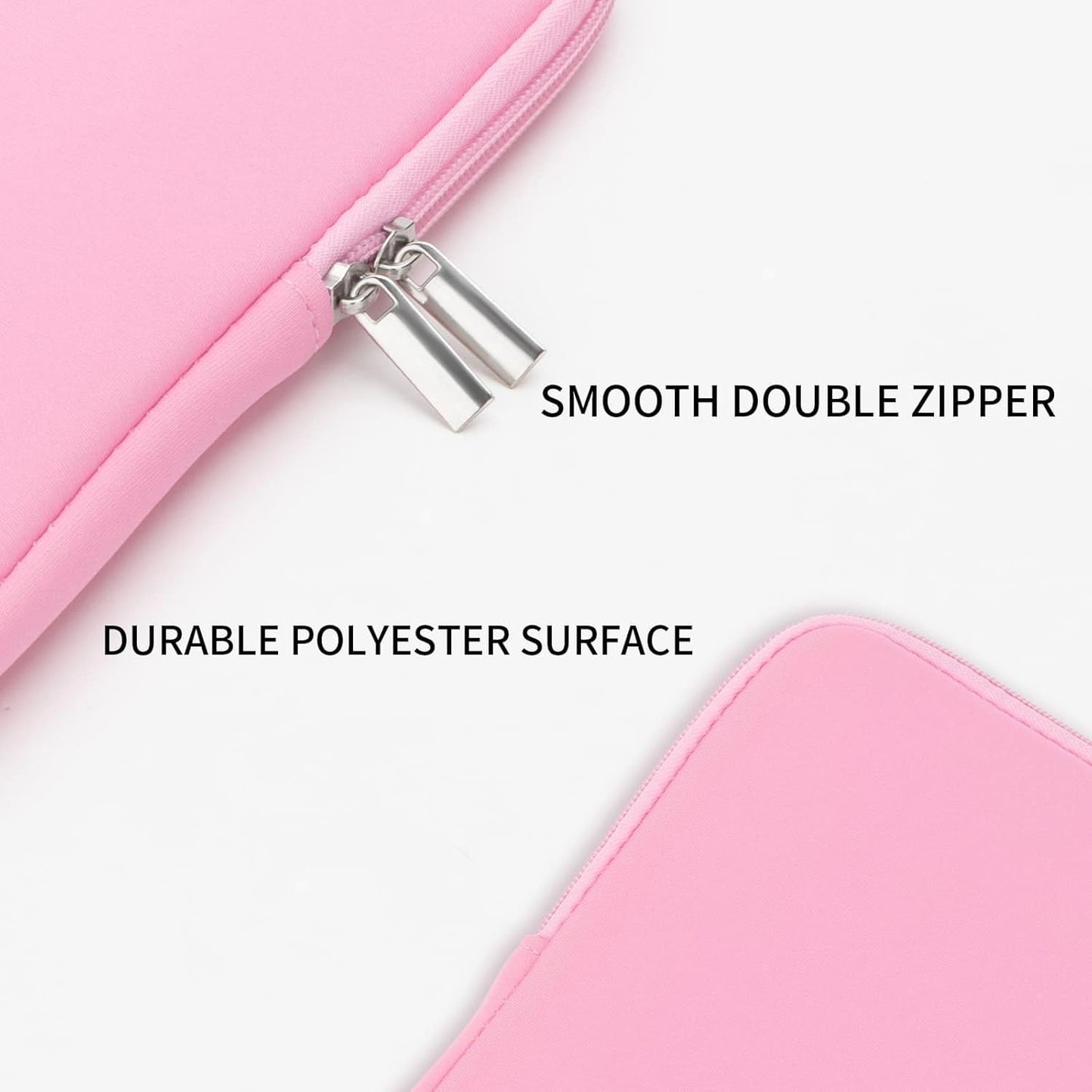 RAINYEAR 14 Inch Laptop Sleeve Protective Case Soft Lining Padded Zipper Cover Carrying Bag Compatible with 14" Notebook Computer Tablet Ultrabook Chromebook (Pink, Upgraded Version)