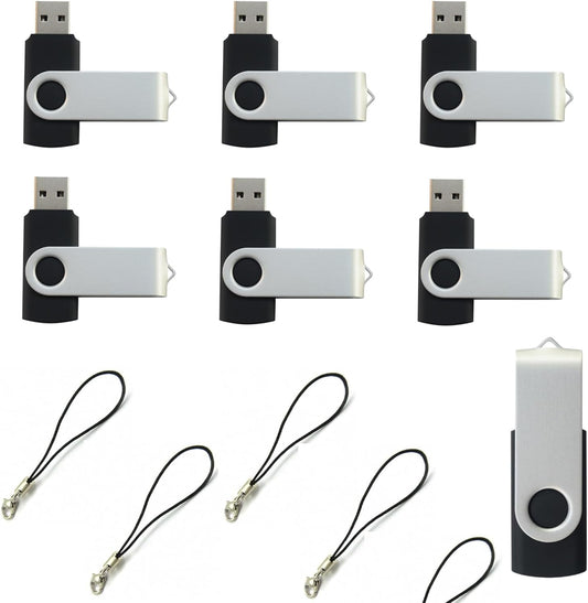 lcwamy 8GB Flash Drives 50 Pack USB Drives Bulk USB Flash Drive 50 Pack Thumb Drive Pack Flash Drive Bulk Memoria USB CupShadow (Black, No Logo)