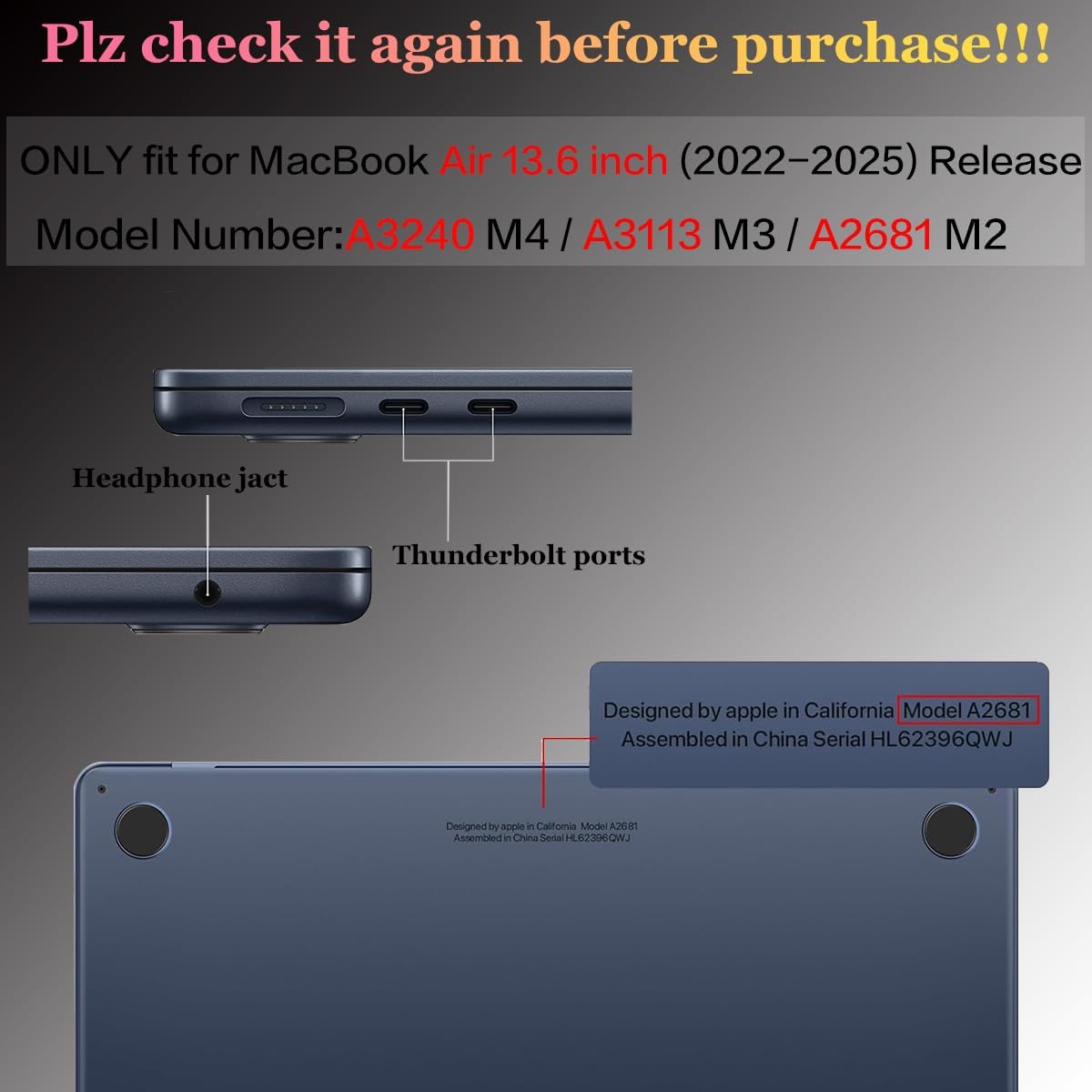 CISSOOK Compatible with MacBook Air 13.6 inch Case 2025 2024 2023 2022 Release A3240 M4 A3113 M3 A2681 M2, Plastic Hard Shell Case & Keyboard Cover & Screen Protector, Dream Catcher