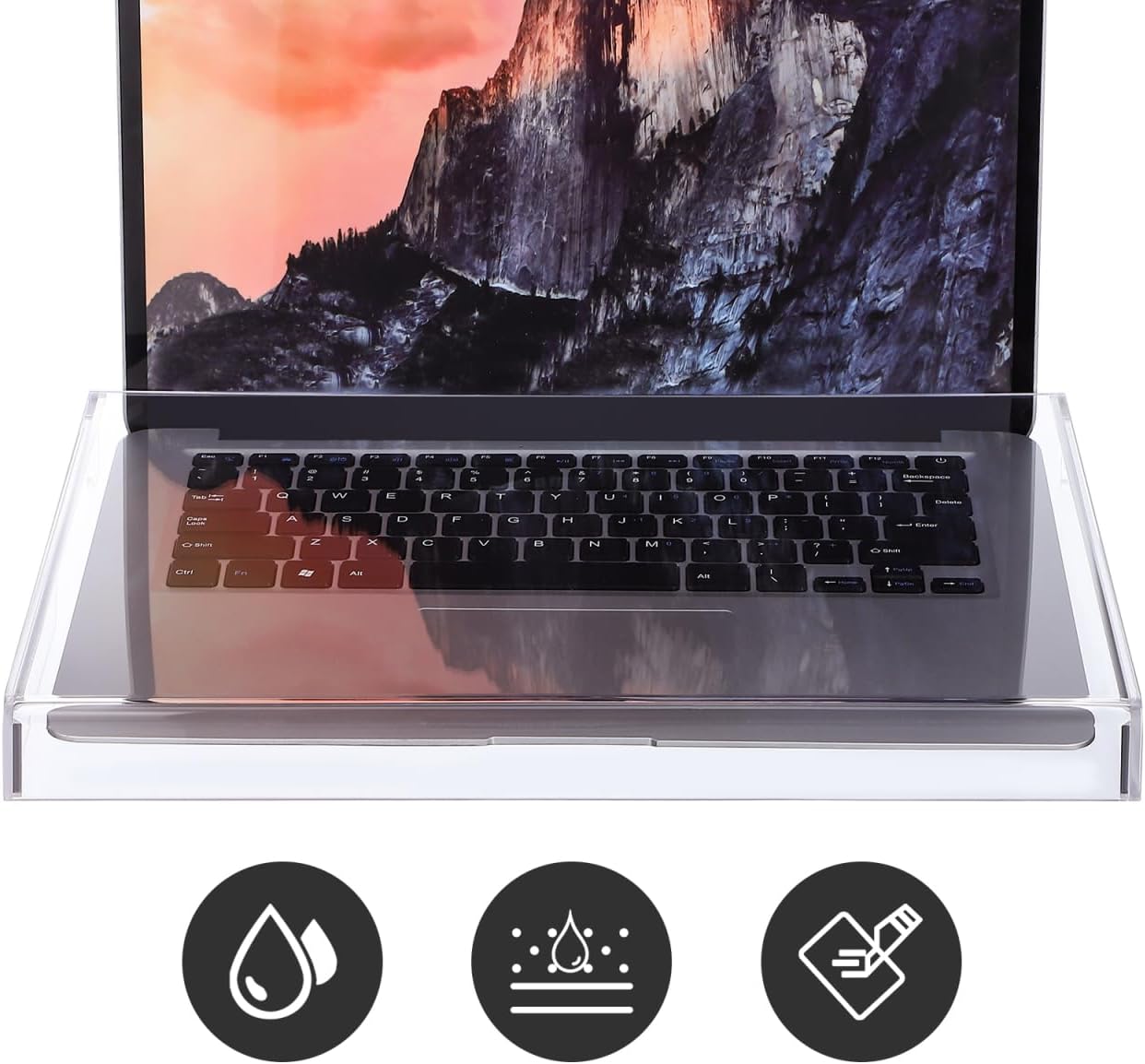 Gadpiparty Acrylic Keyboard Cover Clear Waterproof Laptop Keyboard Protector Computer Mechanical Keyboard Accessories 14 Inch
