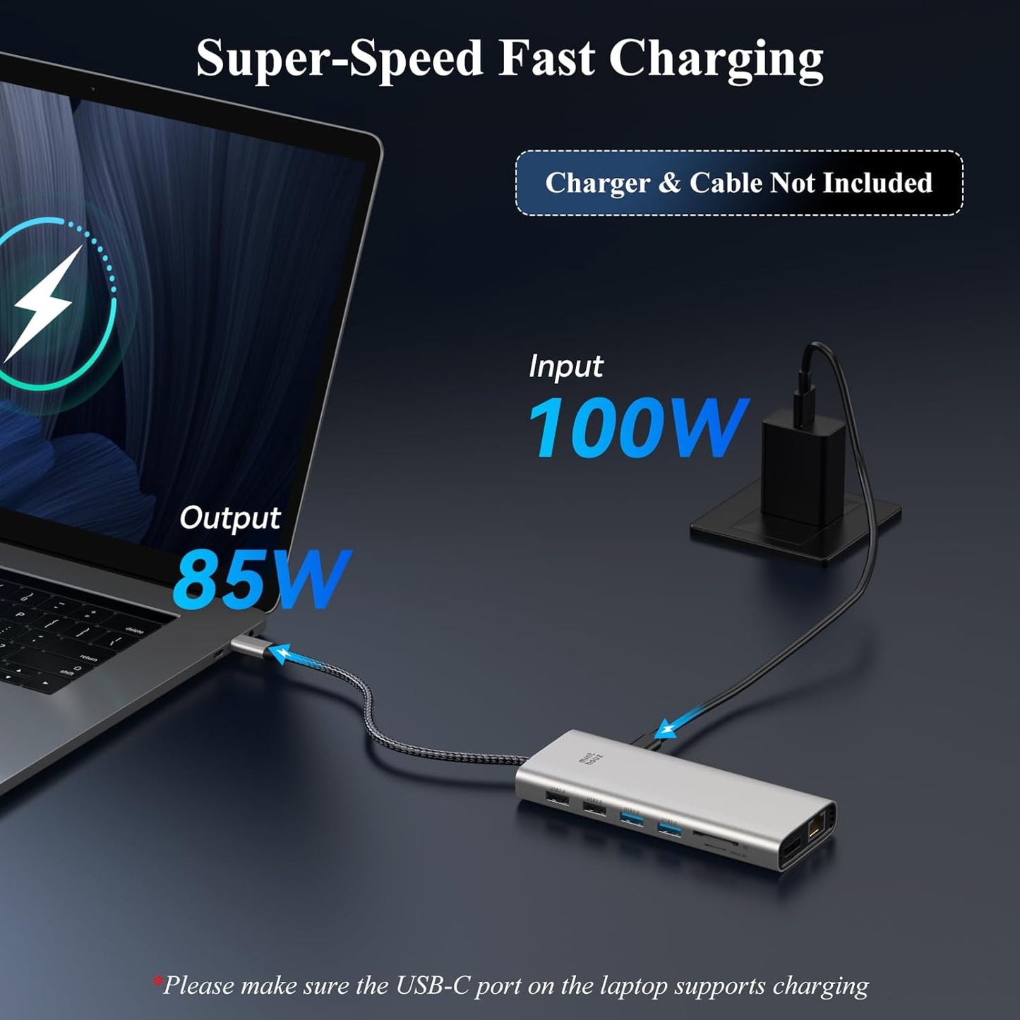 USB C Docking Station, Minthouz 12-in-1 Laptop Docking Station Dual Monitor with Dual 4k HDMI+8k DisplayPort+10Gbps, 3 USB A/C, 100W PD, Ethernet, SD/TF, Audio, USB C Hub for MacBook/Dell/HP/Surface