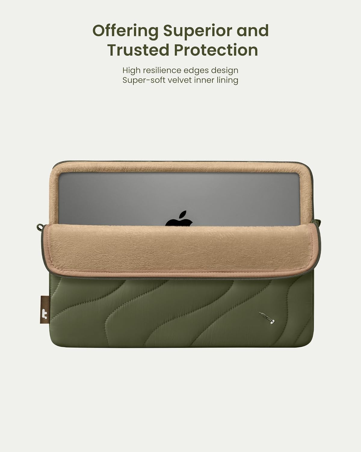 tomtoc 360 Protective Puffy Laptop Sleeve for 14-inch MacBook Pro M4/M3/M2/M1 Pro/Max A3112 A3401 A3185 A2992 A2918 A2779 2024, 13.5/13.8-inch Surface Laptop 7(Copilot+ PC)/6/5/4/3, Quilted Design