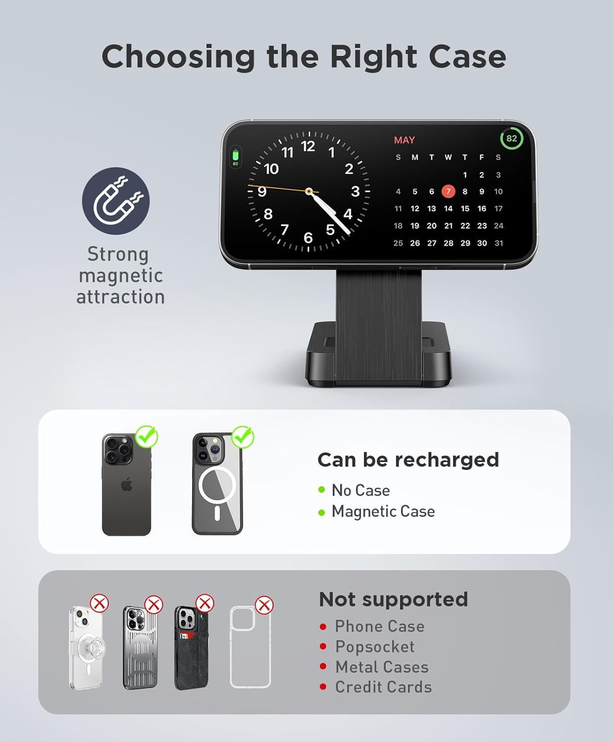 3 in 1 Magnetic Wireless for iPhone Charging Station: Foldable Portable Charger for iPhone 16-12 Pro Max & Apple Watch & AirPods, for Apple Multiple Devices Charger for Home,Office&Travel