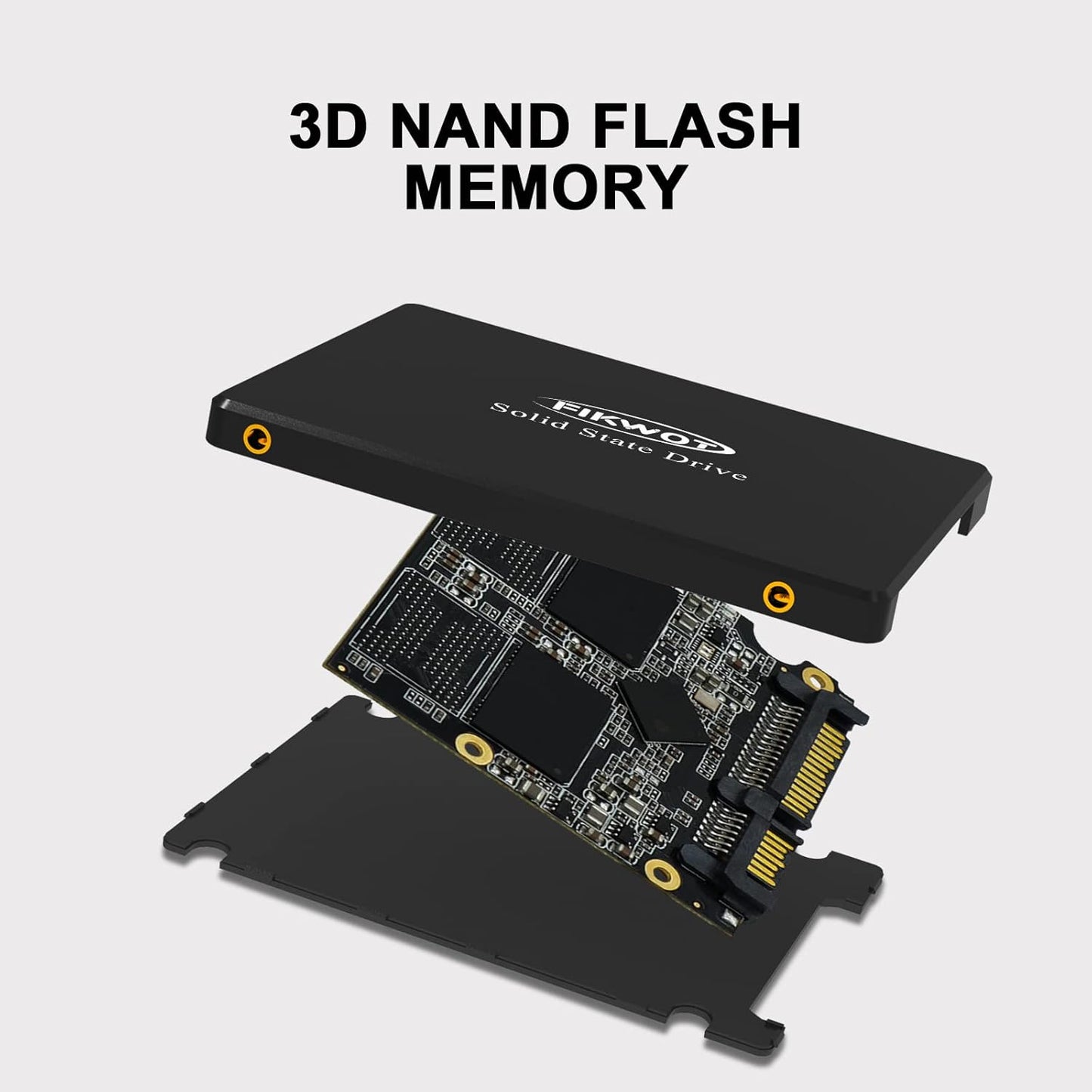FS810 128GB SSD, 2.5" SSD SATA III 6Gb/s, Solid State Drives, Up to 560MB/s, 3D NAND TLC Flash, Internal SSD for Desktops and Laptops(Black)