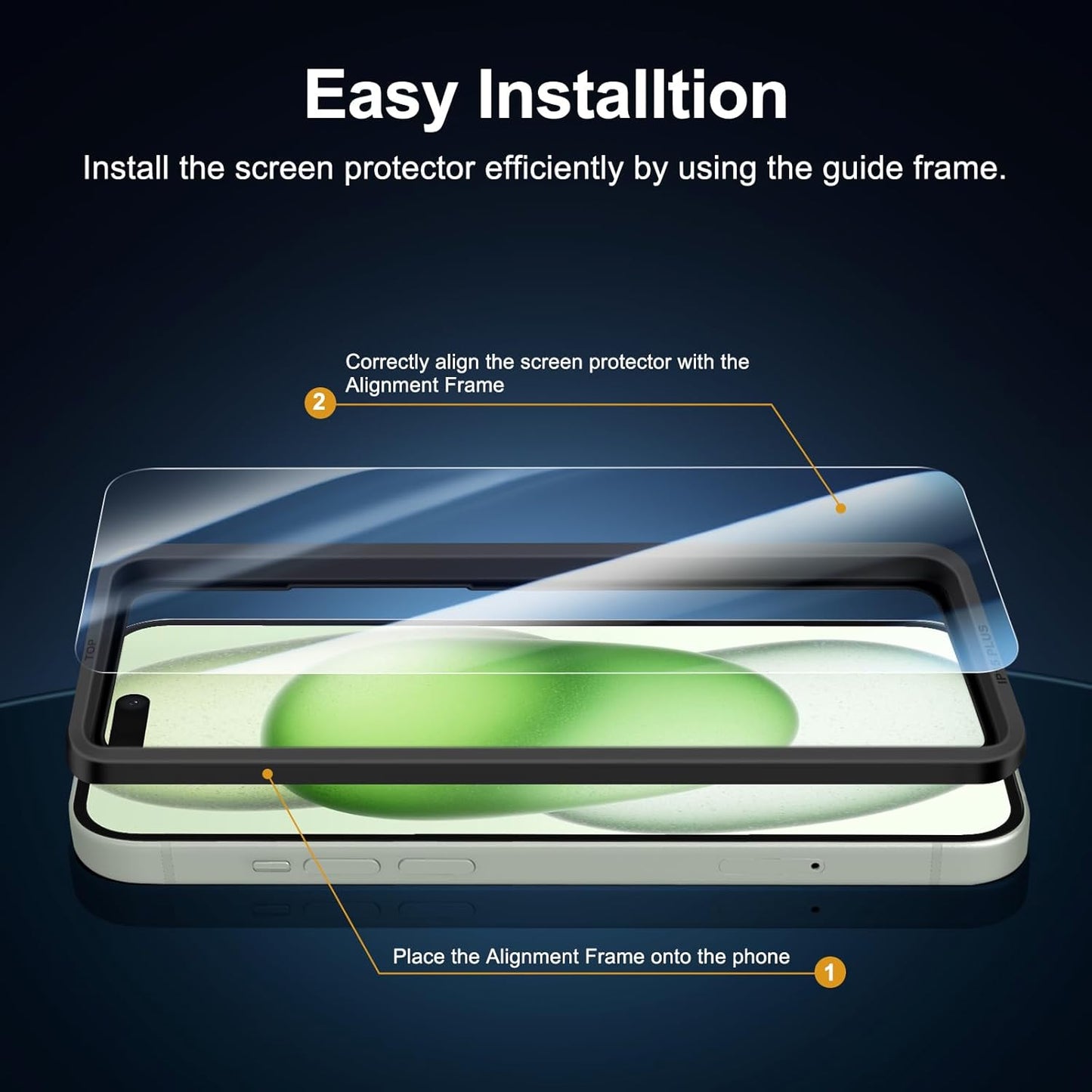 NEW'C 3 Pack Designed for iPhone 16 Plus,15 Plus Screen Protector (6.7 inches),Enhanced Tempered Glass Protection with easy installation tool included,Ultra Resistant