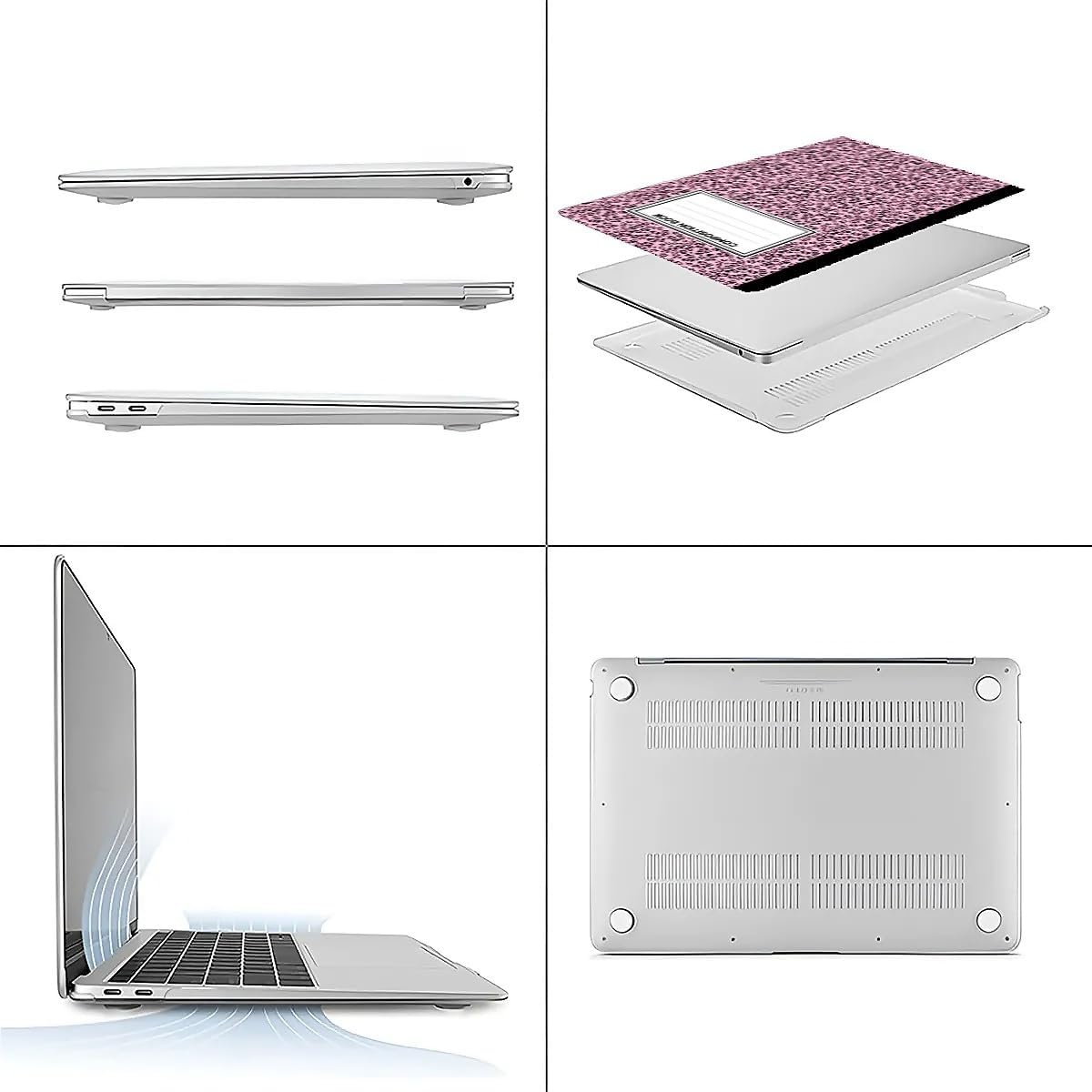 Compatible with MacBook Air 13.3 13.6 Inch Case 2022 2021 2020 2019 Plastic Hard Shell Case Cover,13.6 Air (A2681) M2 2022, Notebook
