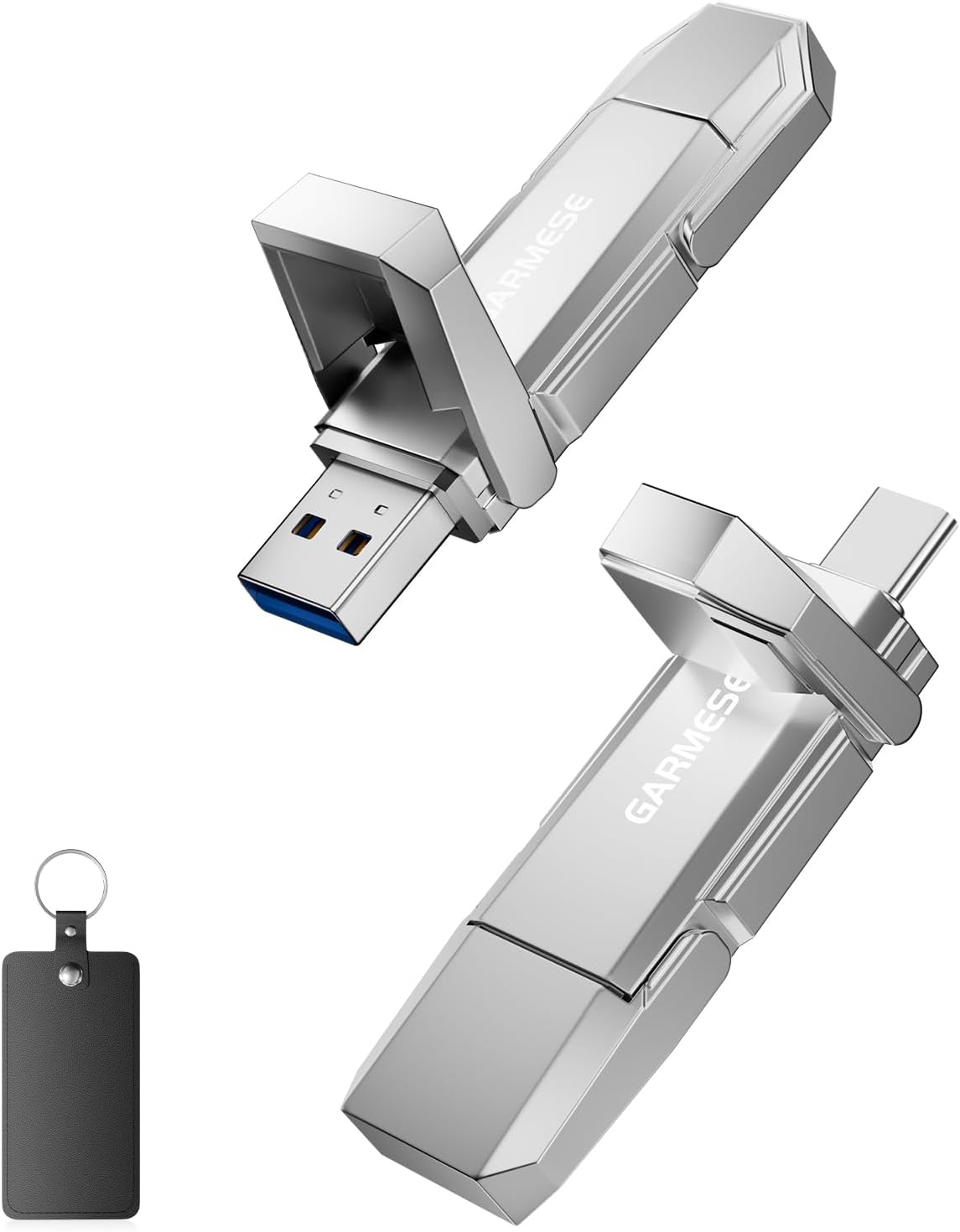 512GB USB C Flash Drive Up to 450MB/s Read Speed, External SSD USB 3.2 Gen 1 Thumb Drive 2-in-1 Memory Stick Data Storage Compatible with Smartphone Tablet Computer