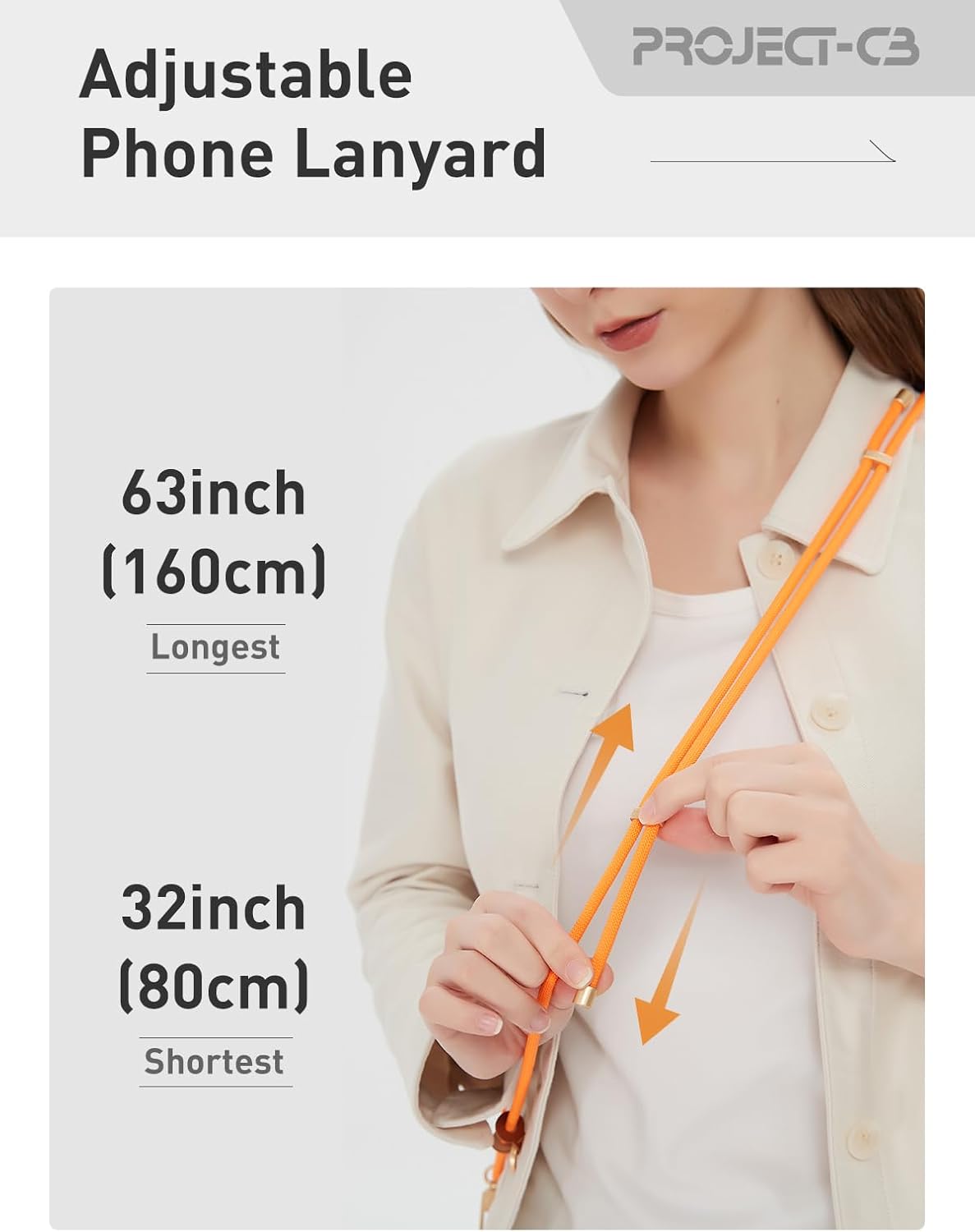 project-cb Cell Phone Lanyard 1,Phone Tether Tab 2,Phone Crossbody Strap,Lanyards for Around the Neck,Adjustable Phone Strap(Slate Blue-B)