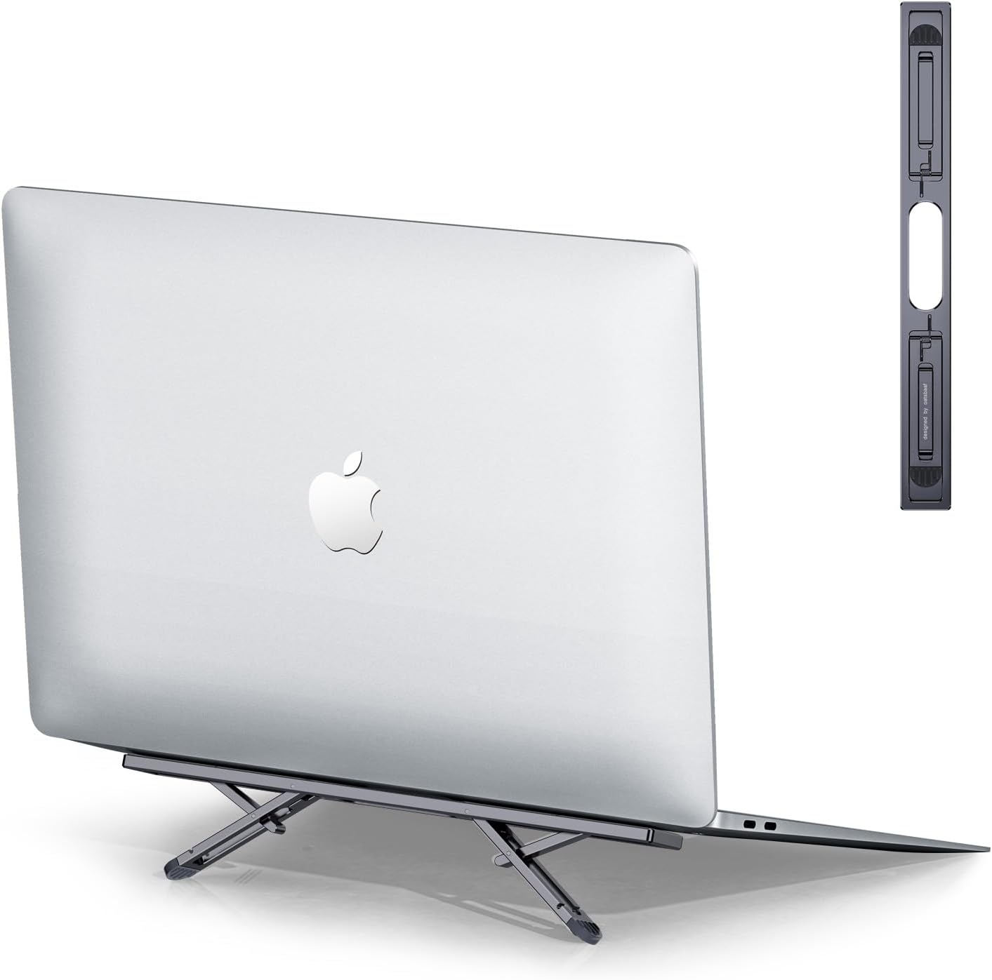 Laptop Risers for Desk, 4 Adjustable Heights Laptop Stand, Keyboard Riser, Ergonomic Laptops Feet for Desk, Compatible with MacBook Air Pro, with Dell, with HP, More 10-15.6” Laptops