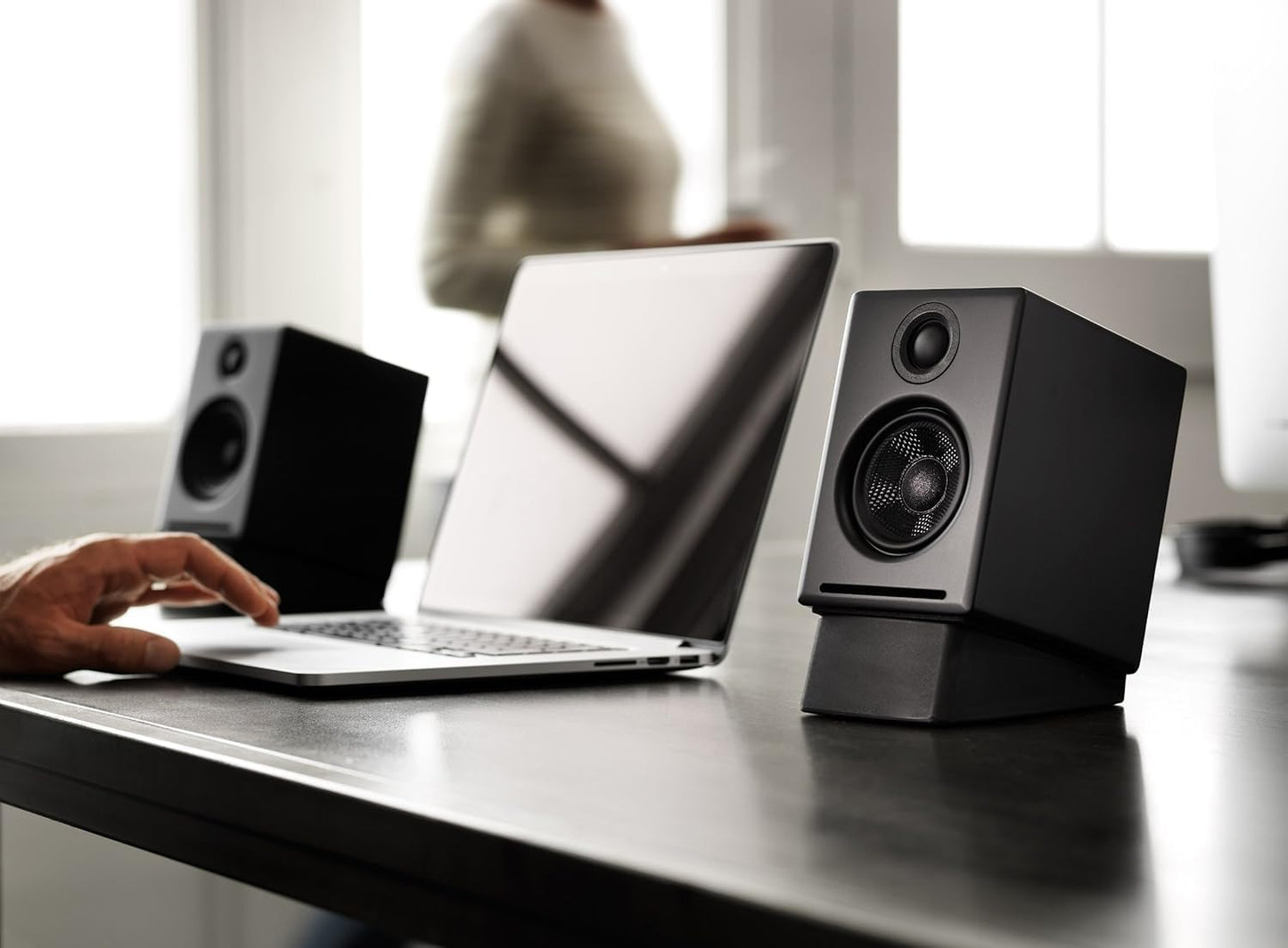 Audioengine A2+ Desktop 24 Bit Wireless Bluetooth Desktop Speakers - 60W Computer Speakers for Music and Gaming