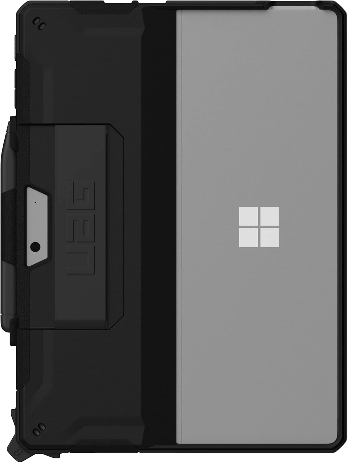 URBAN ARMOR GEAR UAG Designed for Microsoft Surface Pro 11/10/9 Case with Kickstand Hand Strap & Pen Holder Compatible with Type Cover Keyboard Rugged Protective Cover Heavy Duty, Scout Black