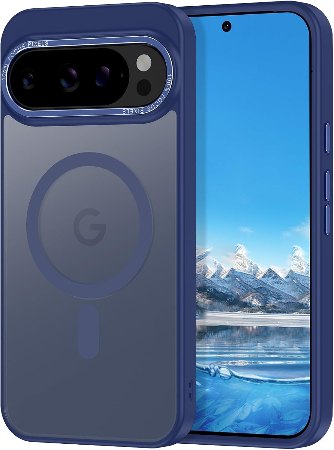 Magnetic for Google Pixel 10 Pro XL Case, [Military Grade Drop Protection] [Compatible with MagSafe] Shockproof Slim Translucent Matte Anti-Slip for Women Girls Men Case, Dark Blue