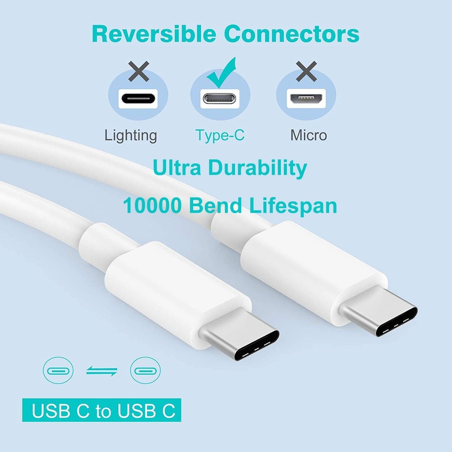 [3Pack] 20W USB C Fast Charger iPhone 16 Fast Charging, Apple 15 Charger Block 6ft C to C Long Charging Cable Cord for iPhone 16/16e/16 Pro/16 Pro Max/iPhone 15 Series/iPad Air/Mini(Pink+Blue+Purple)