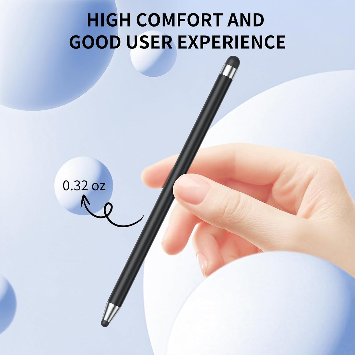 Stylus (10Pcs), Stylus Pen for Touchscreen, High Precision and Sensitivity Stylus Pen for Android Smartphone and Tablets, Compatible with All Capacitive Touch Screen (Rose Gold)